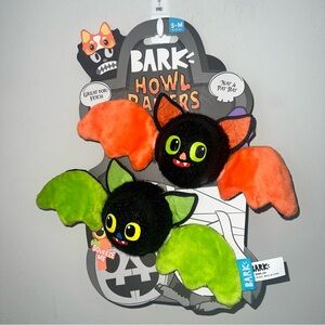 Bark Howl Raiser Bat Toy Set - Black, Orange, Green